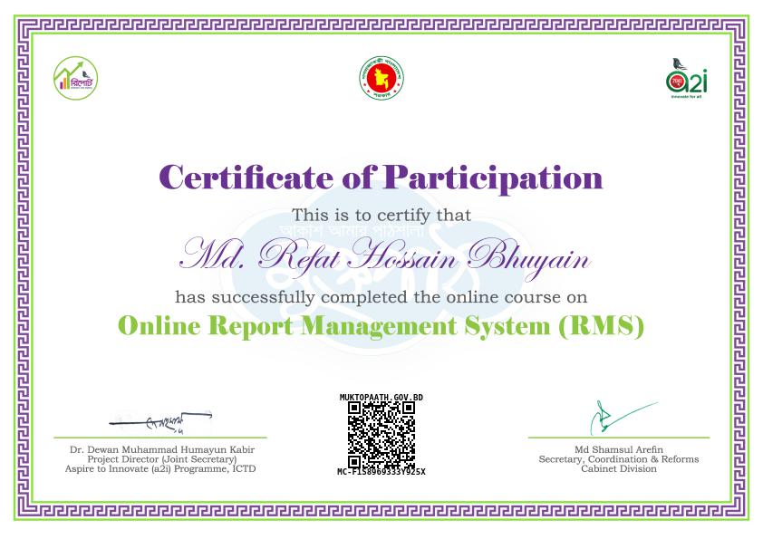 Refat Ba Md.Refat Hossain Bhuyain - | Technical Assistant at Ahsanullah ...